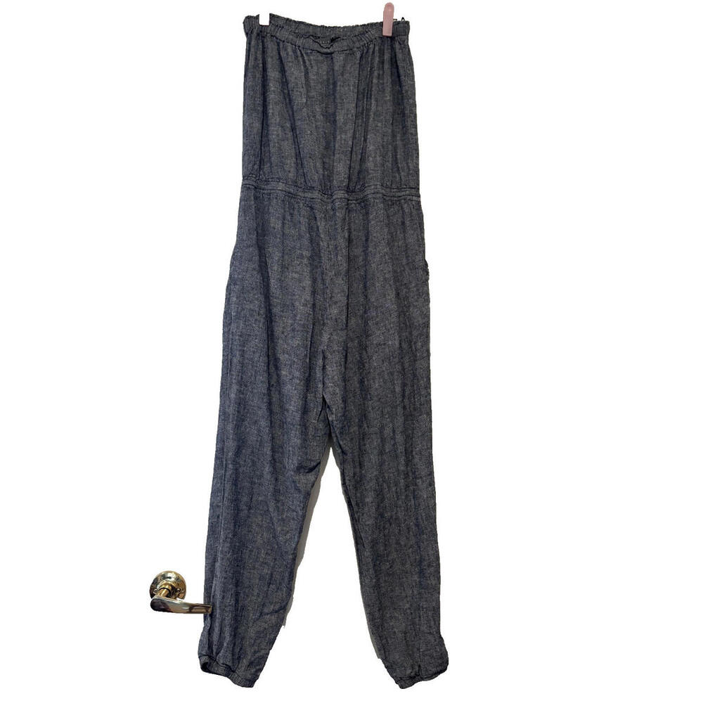 Soho Street sz M sleeveless blue long pant jumper one piece # 3264